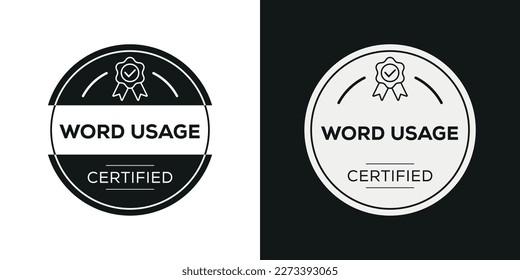 Creative (Word usage) Certified badge, vector illustration.