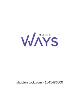 Creative wordmark design of ways with clean background- EPS10 - Vector.