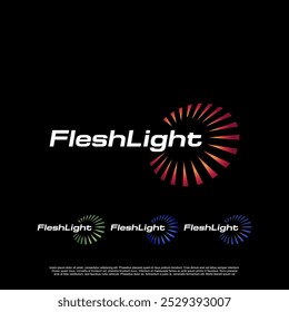 Ilustración vectorial creativa del logotipo de la linterna de Wordmark. 