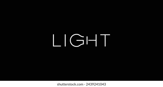 Creative Wordmark Light Logo. The Letter G as a Lamp with Modern Minimalist Style. Letter Light Logo Icon Symbol Vector Design Inspiration.