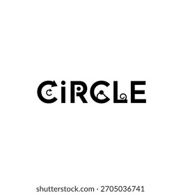Diseño creativo del logotipo de la marca de la palabra para el círculo que presenta los Elementos circulares dentro de las letras