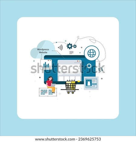 Creative wordpress customisetion Proffesional Vector design