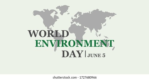 Creative work concept for banner, poster, shirt, card, and sticker of world environment day. Vector illustration.