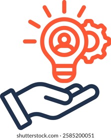 Creative Work Icon Color Line Vector Illustration