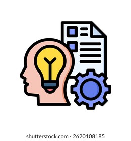 Creative Work Icon Lineal Color Vector Illustration