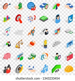 Creative work icons set. Isometric style of 36 creative work vector icons for web for any design