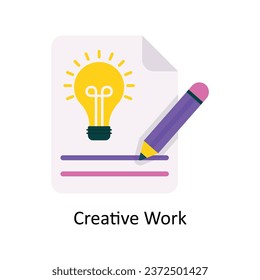 Creative Work vector Flat Icon Design illustration. Symbol on White background EPS 10 File 