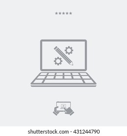 Creative working flat icon