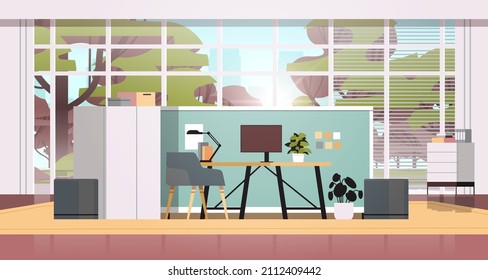 creative workplace modern cabinet empty no people office interior contemporary co-working center