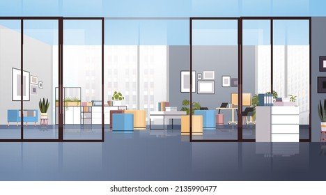 Creative Workplace Modern Cabinet Empty No People Office Interior Contemporary Co-working Center