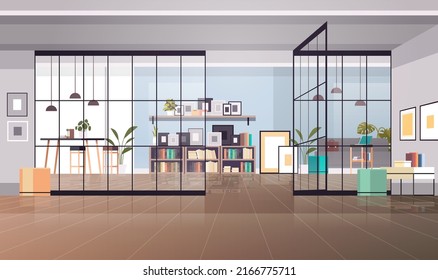 creative workplace modern cabinet empty no people office interior contemporary co-working center