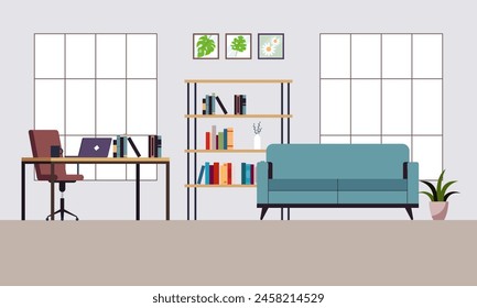 Kreativer Arbeitsplatz für moderne Arbeit Illustration