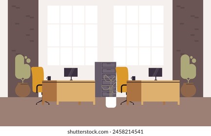 Creative workplace modern for work illustration