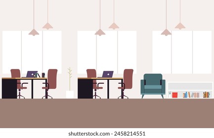Kreativer Arbeitsplatz für moderne Arbeit Illustration