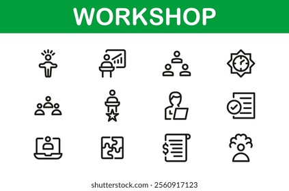 Creative Workshop Icon Set - Perfect for Tools, Maintenance, and Do-It-Yourself-Themed Projects