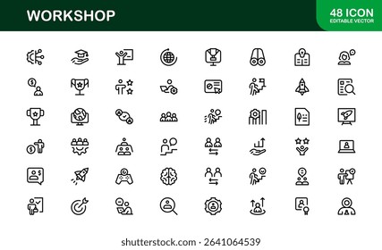 Creative Workshop Icon Set - Premium Editable icons for Tools, Maintenance, and Do-It-Yourself-Themed Projects