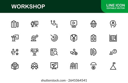 Creative Workshop Icon Set - Premium Editable icons for Tools, Maintenance, and Do-It-Yourself-Themed Projects
