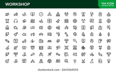 Creative Workshop Icon Set - Premium Editable icons for Tools, Maintenance, and Do-It-Yourself-Themed Projects