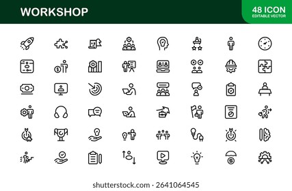 Creative Workshop Icon Set - Premium Editable icons for Tools, Maintenance, and Do-It-Yourself-Themed Projects