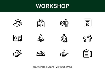 Creative Workshop Icon Set - Premium Editable icons for Tools, Maintenance, and Do-It-Yourself-Themed Projects