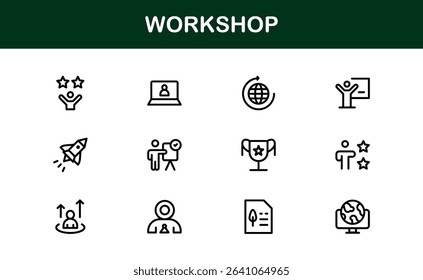 Creative Workshop Icon Set - Premium Editable icons for Tools, Maintenance, and Do-It-Yourself-Themed Projects
