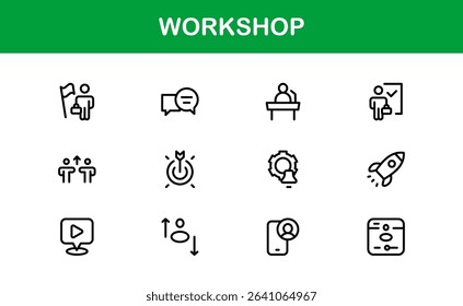 Creative Workshop Icon Set - Premium Editable icons for Tools, Maintenance, and Do-It-Yourself-Themed Projects
