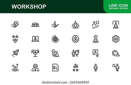 Creative Workshop Icon Set - Premium Editable icons for Tools, Maintenance, and Do-It-Yourself-Themed Projects