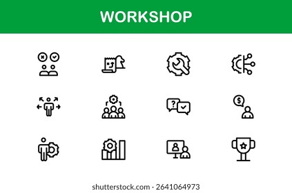 Creative Workshop Icon Set - Premium Editable icons for Tools, Maintenance, and Do-It-Yourself-Themed Projects
