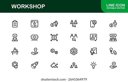 Creative Workshop Icon Set - Premium Editable icons for Tools, Maintenance, and Do-It-Yourself-Themed Projects