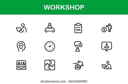 Creative Workshop Icon Set - Premium Editable icons for Tools, Maintenance, and Do-It-Yourself-Themed Projects
