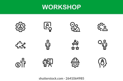 Creative Workshop Icon Set - Premium Editable icons for Tools, Maintenance, and Do-It-Yourself-Themed Projects