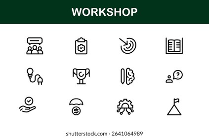 Creative Workshop Icon Set - Premium Editable icons for Tools, Maintenance, and Do-It-Yourself-Themed Projects