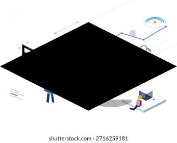 Espacio de trabajo creativo con personas trabajando en computadoras en un entorno moderno durante el día