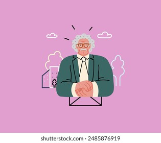 Creative Workspace: Video Conference, modern flat vector concept illustration of person engaging in virtual business meeting Connectivity, collaboration, digital interaction, remote work, productivity