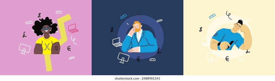 Creative Workspace: Video Conference, modern flat vector concept illustration of person engaging in virtual business meeting Connectivity, collaboration, digital interaction, remote work, productivity