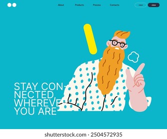 Creative Workspace: Video Conference, modern flat vector concept illustration of person engaging in virtual business meeting Connectivity, collaboration, digital interaction, remote work, productivity