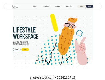 Creative Workspace: Video Conference, modern flat vector concept illustration of person engaging in virtual business meeting Connectivity, collaboration, digital interaction, remote work, productivity