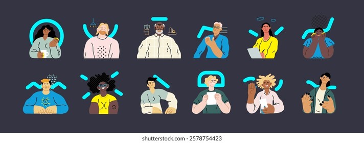 Creative Workspace: Video Conference, modern flat vector concept illustration of person engaging in virtual business meeting Connectivity, collaboration, digital interaction, remote work, productivity