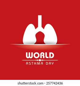 Creative World Asthma Day Greeting stock vector