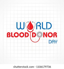 Creative World Blood Donor Day Greeting stock vector