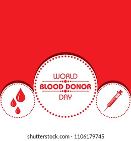 Creative World Blood Donor Day Greeting stock vector