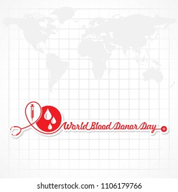Creative World Blood Donor Day Greeting stock vector