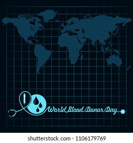 Creative World Blood Donor Day Greeting stock vector