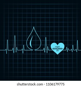 Creative World Blood Donor Day Greeting stock vector