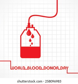 Creative World Blood Donor Day Greeting stock vector