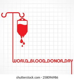 Creative World Blood Donor Day Greeting stock vector