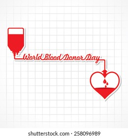 Creative World Blood Donor Day Greeting stock vector