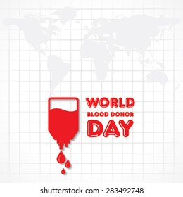 Creative World Blood Donor Day Greeting stock vector
