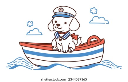 Creative World of Cartoon Puppies, Navy Caps, and Ships