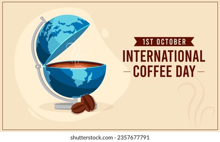 Creative World Coffee Day Vector.